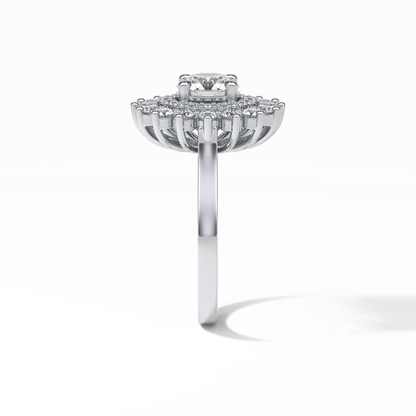 Round Halo Lab Grown Diamond Engagement Ring