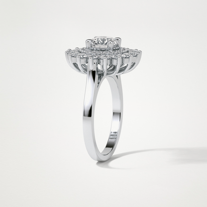Round Halo Lab Grown Diamond Engagement Ring