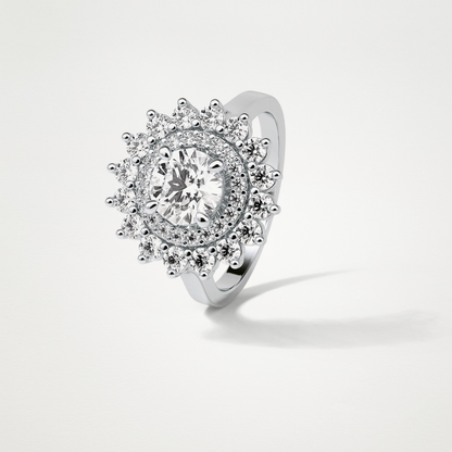 Round Halo Lab Grown Diamond Engagement Ring