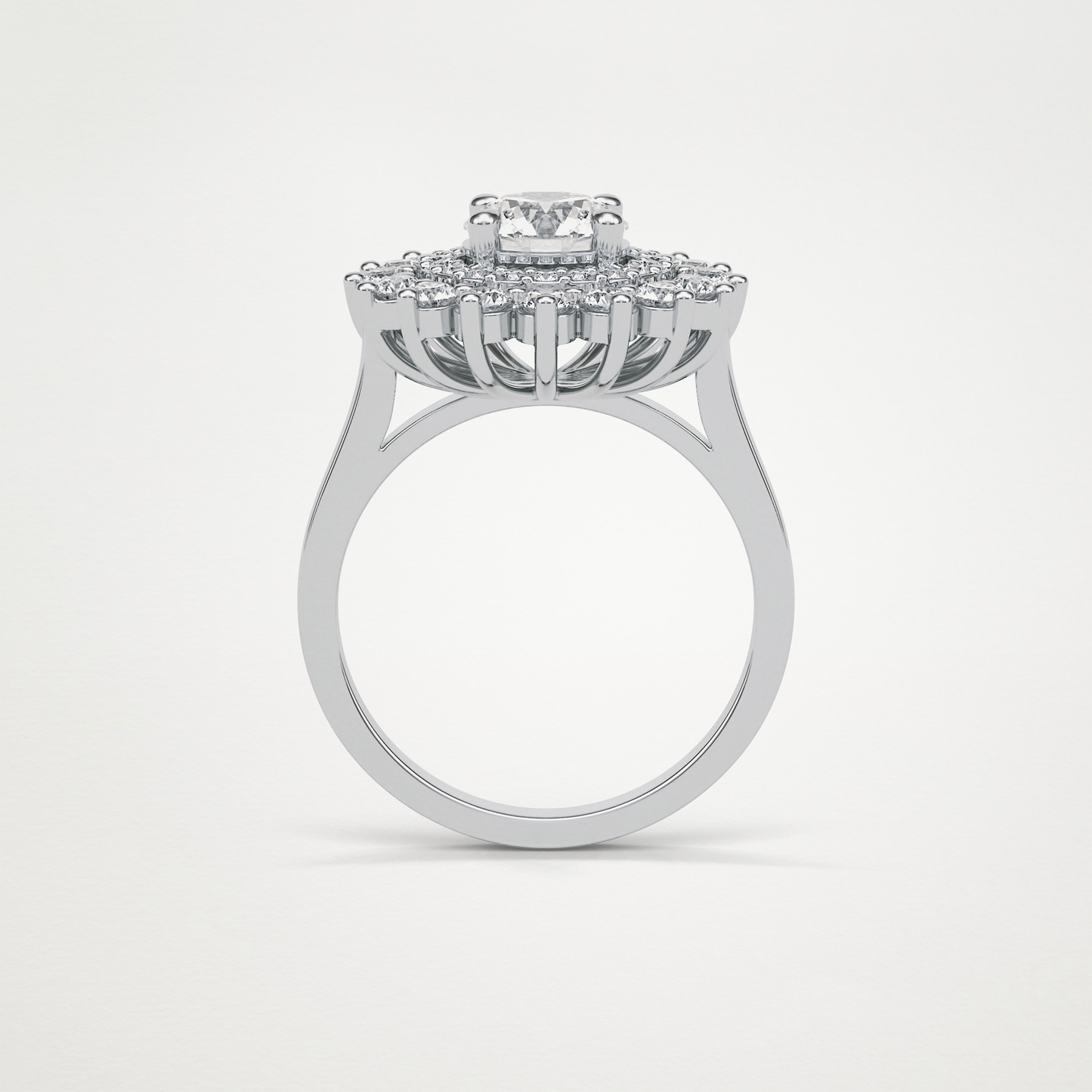 Round Halo Lab Grown Diamond Engagement Ring
