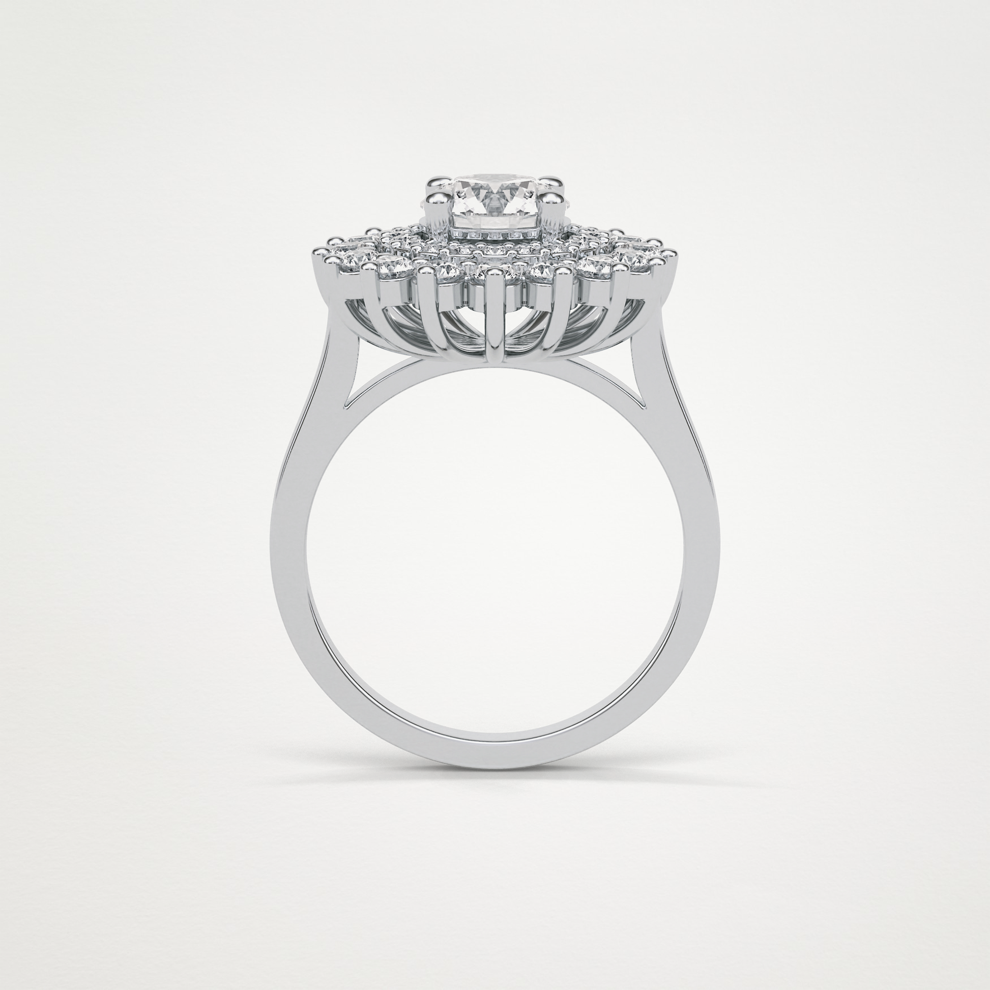 Round Halo Lab Grown Diamond Engagement Ring
