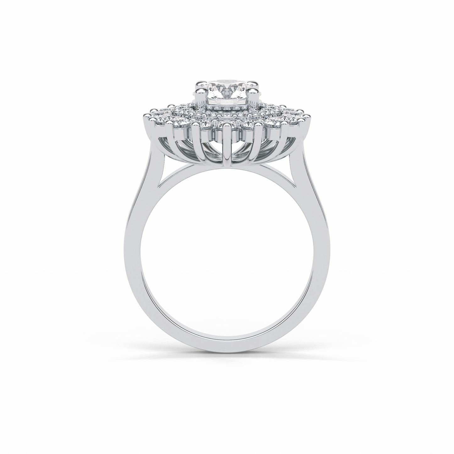 Round Halo Lab Grown Diamond Engagement Ring