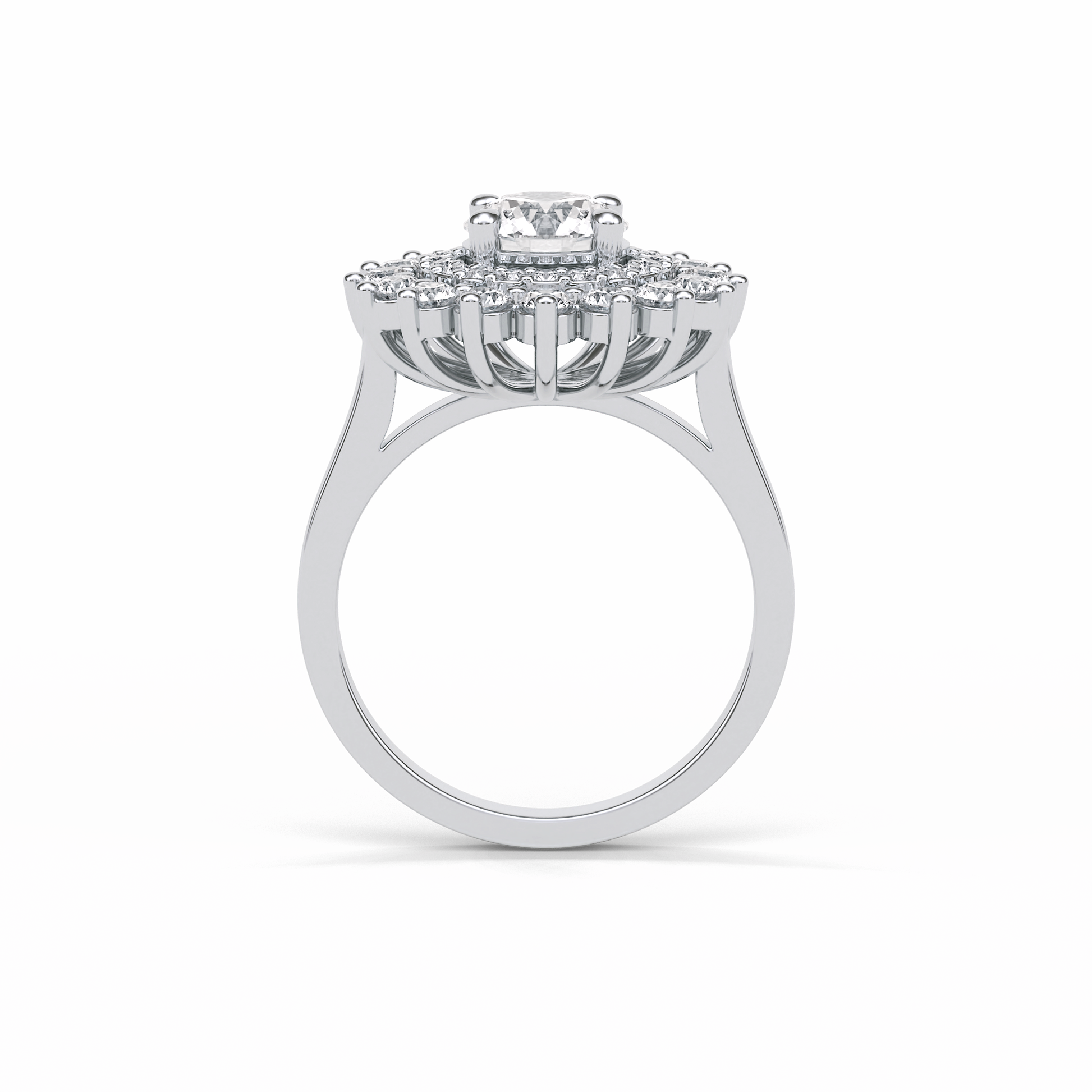 Round Halo Lab Grown Diamond Engagement Ring