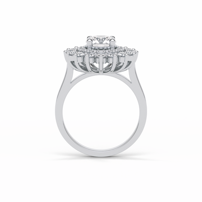 Round Halo Lab Grown Diamond Engagement Ring