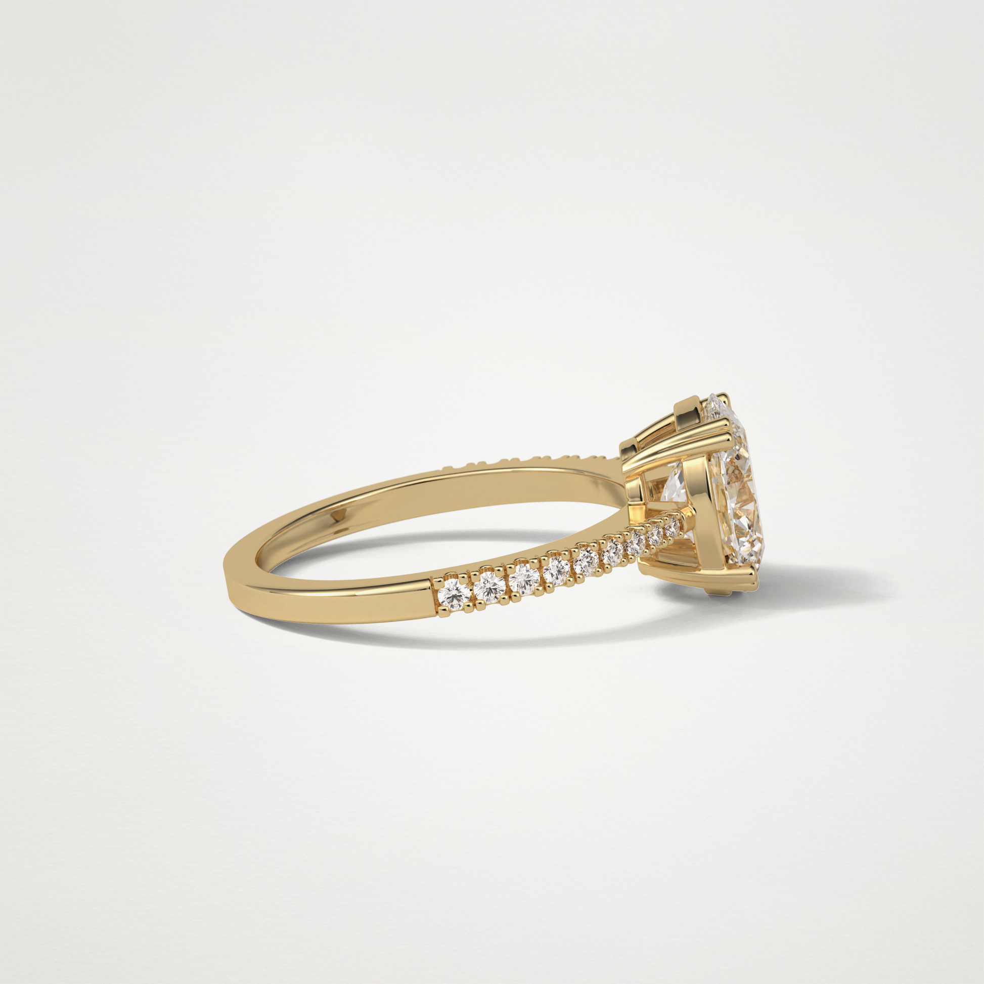 Oval Pave Lab Grown Diamond Engagement Ring