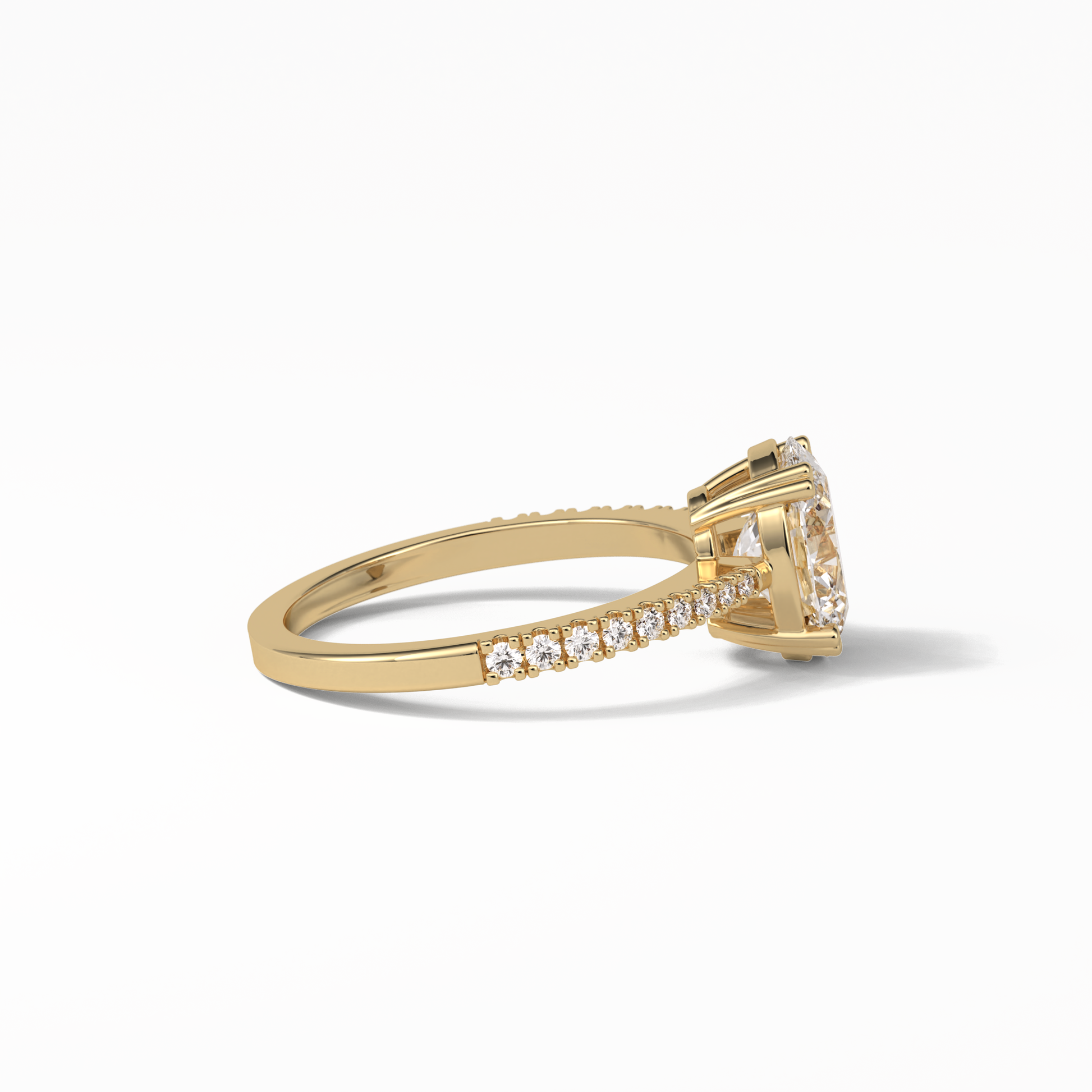 Oval Pave Lab Grown Diamond Engagement Ring