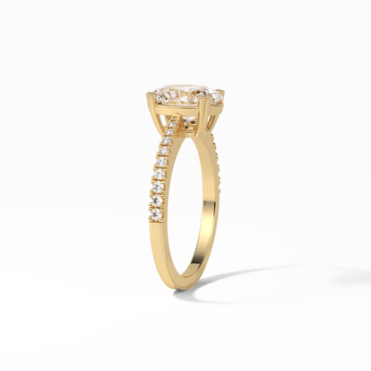 Oval Pave Lab Grown Diamond Engagement Ring