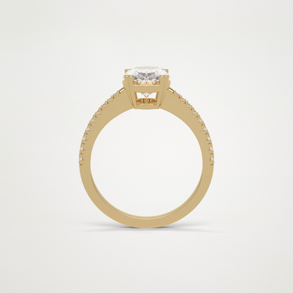 Oval Pave Lab Grown Diamond Engagement Ring