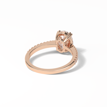 Oval Pave Lab Grown Diamond Engagement Ring