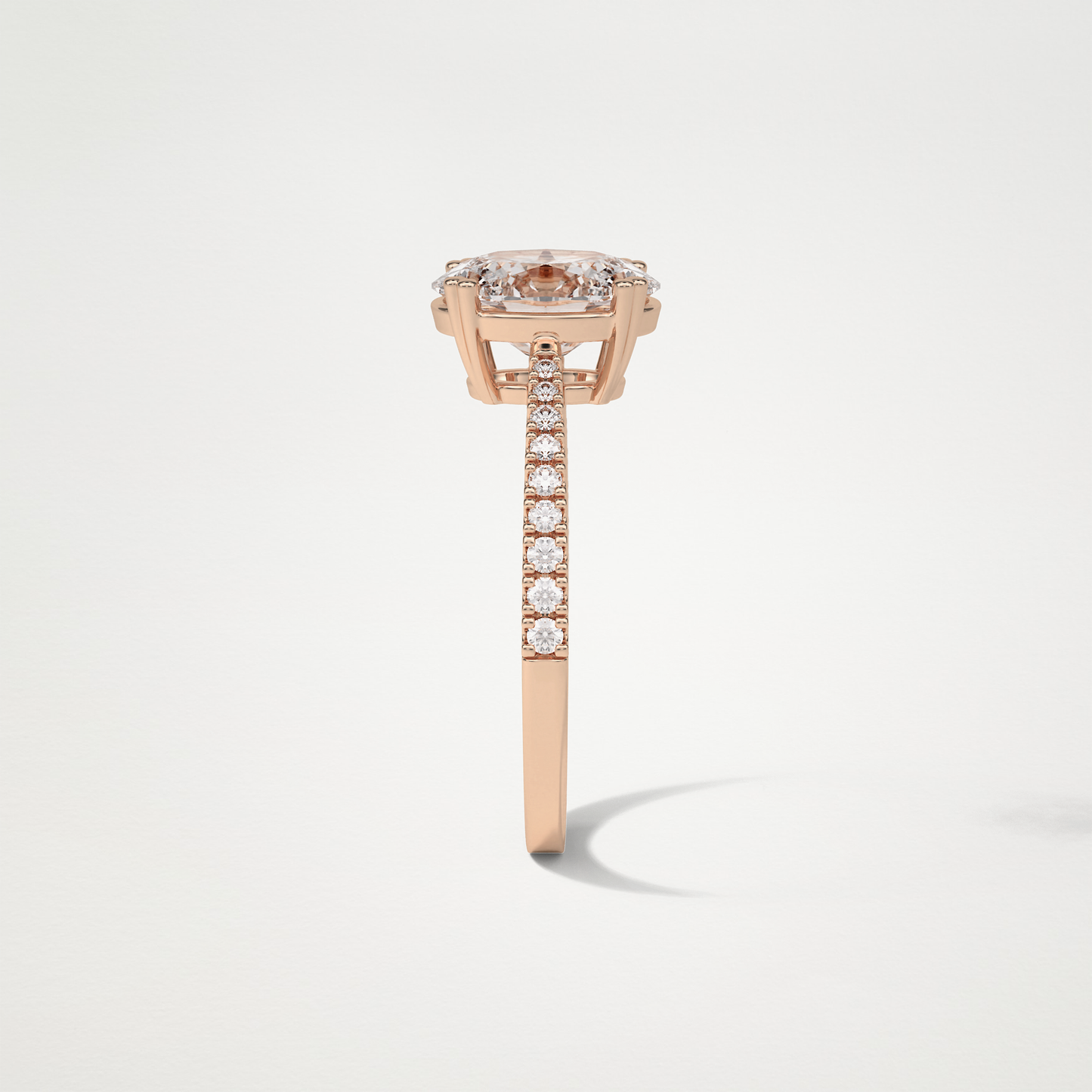 Oval Pave Lab Grown Diamond Engagement Ring