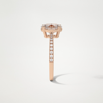 Oval Pave Lab Grown Diamond Engagement Ring