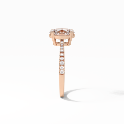 Oval Pave Lab Grown Diamond Engagement Ring