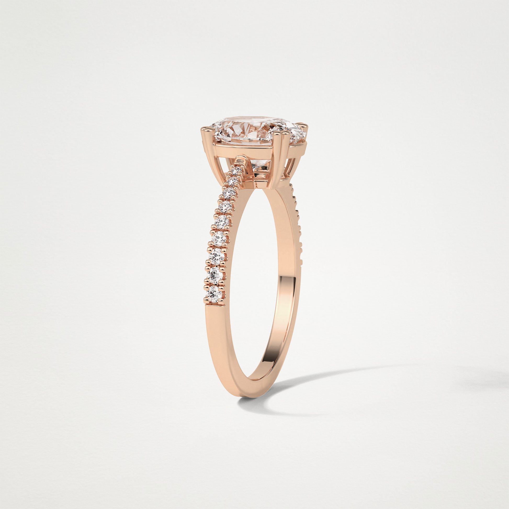 Oval Pave Lab Grown Diamond Engagement Ring
