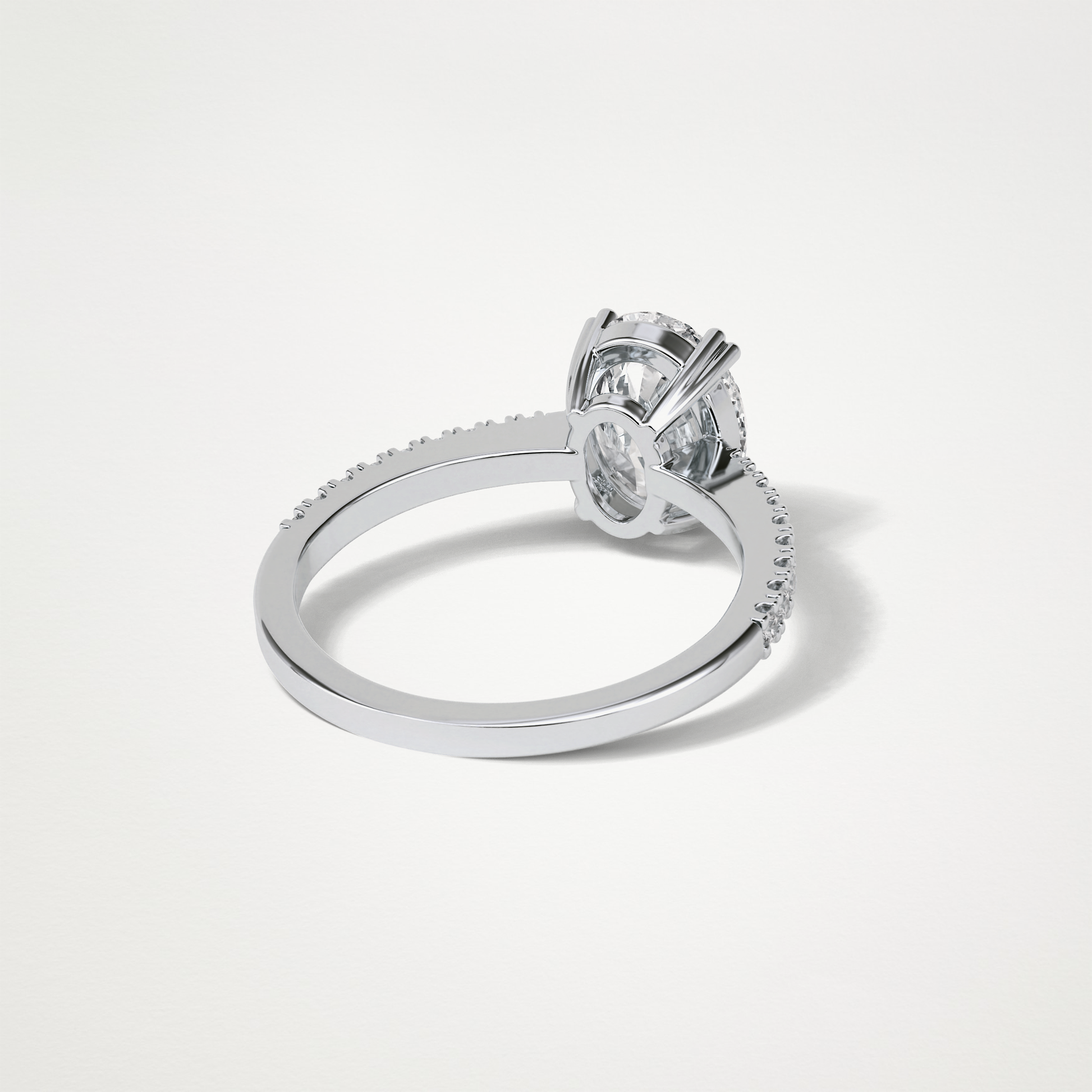 Oval Pave Lab Grown Diamond Engagement Ring