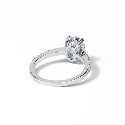 Oval Pave Lab Grown Diamond Engagement Ring