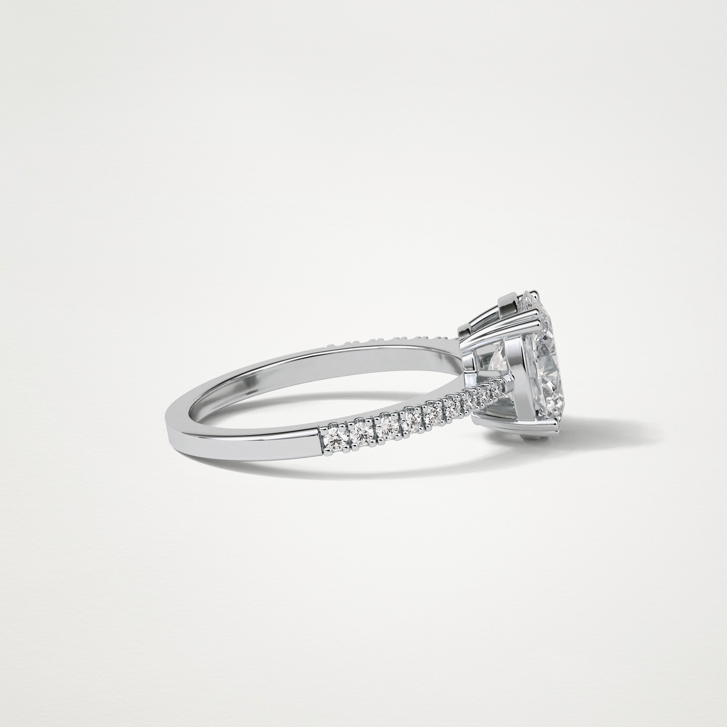 Oval Pave Lab Grown Diamond Engagement Ring