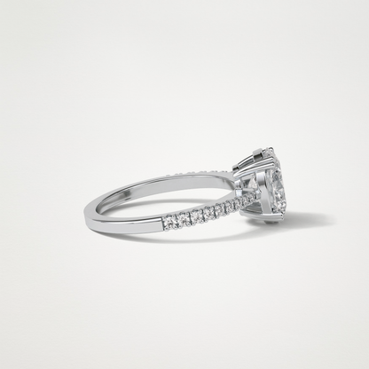Oval Pave Lab Grown Diamond Engagement Ring