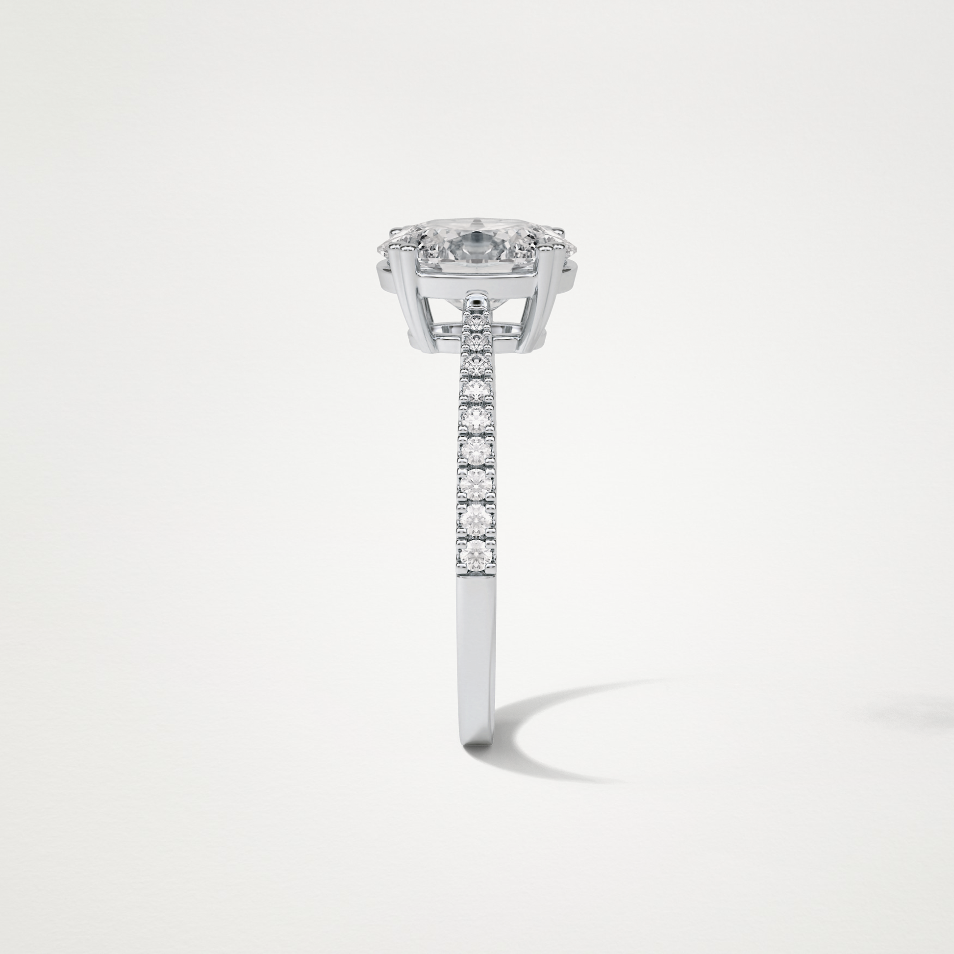 Oval Pave Lab Grown Diamond Engagement Ring
