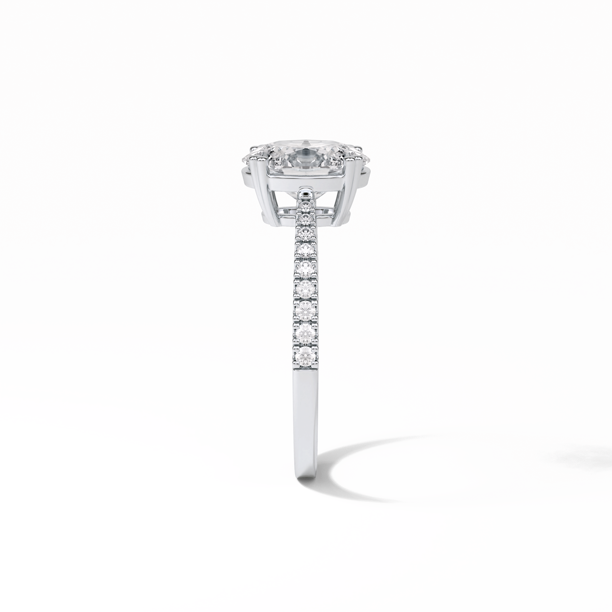 Oval Pave Lab Grown Diamond Engagement Ring