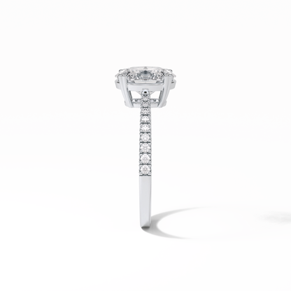 Oval Pave Lab Grown Diamond Engagement Ring
