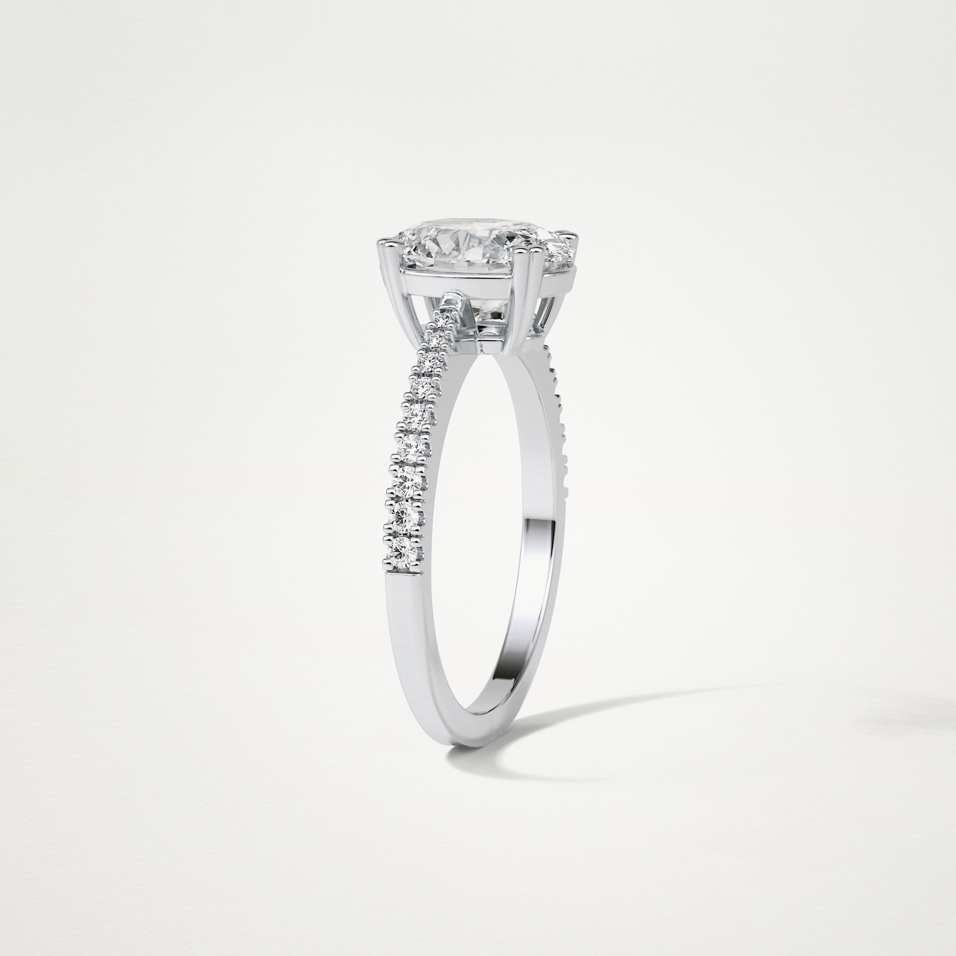 Oval Pave Lab Grown Diamond Engagement Ring