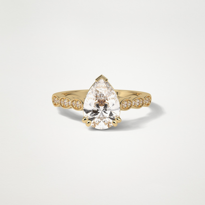 Pear Pave Lab Grown Diamond Engagement Ring