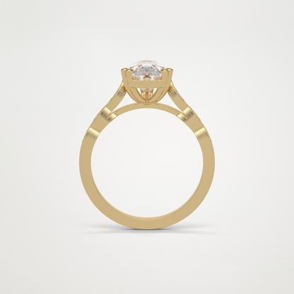 Pear Pave Lab Grown Diamond Engagement Ring