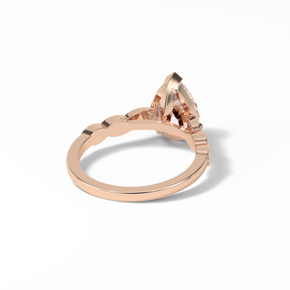 Pear Pave Lab Grown Diamond Engagement Ring