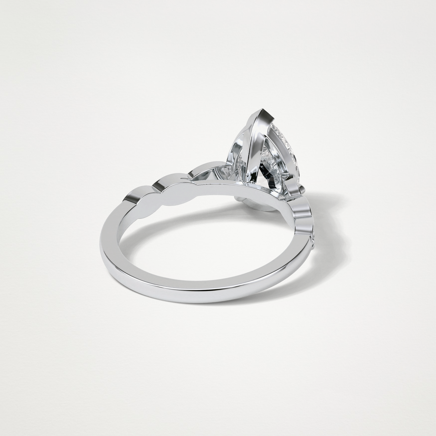 Pear Pave Lab Grown Diamond Engagement Ring