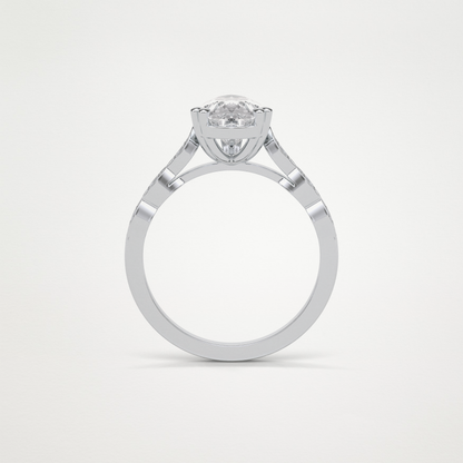 Pear Pave Lab Grown Diamond Engagement Ring