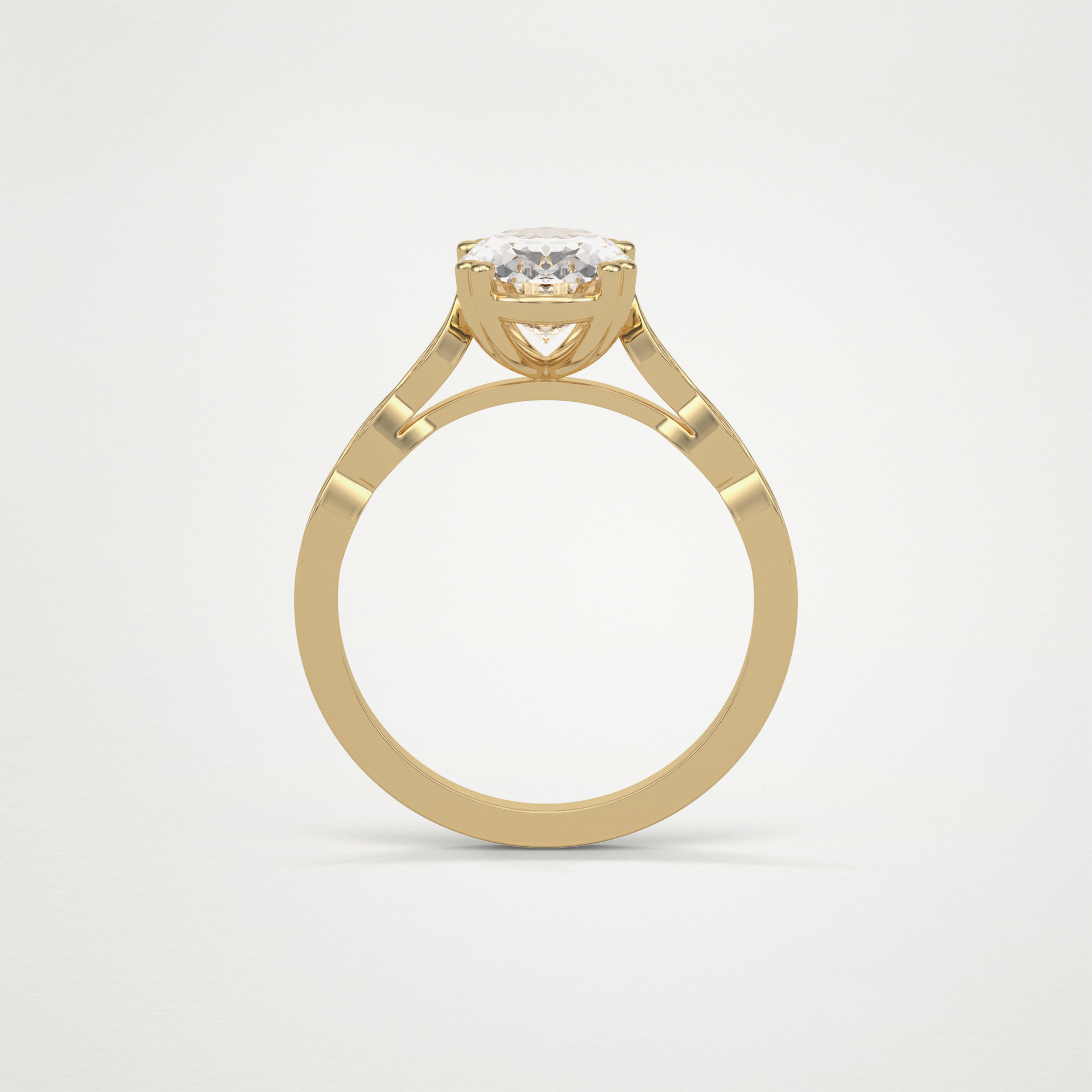Oval Pave & Halo Lab Grown Diamond Engagement Ring