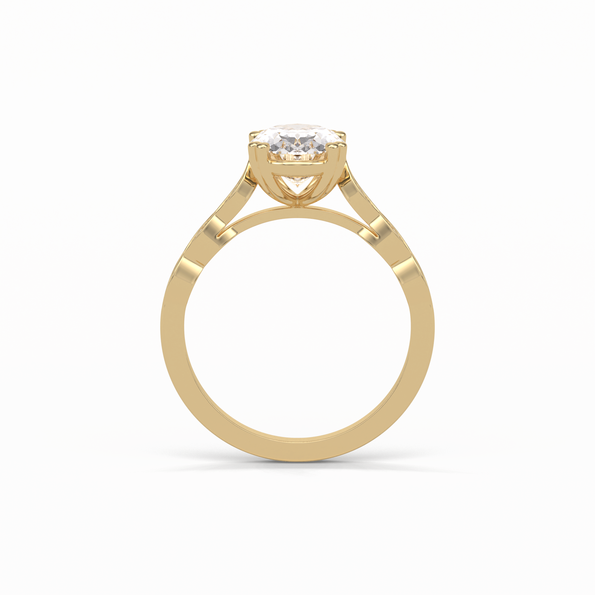 Oval Pave & Halo Lab Grown Diamond Engagement Ring