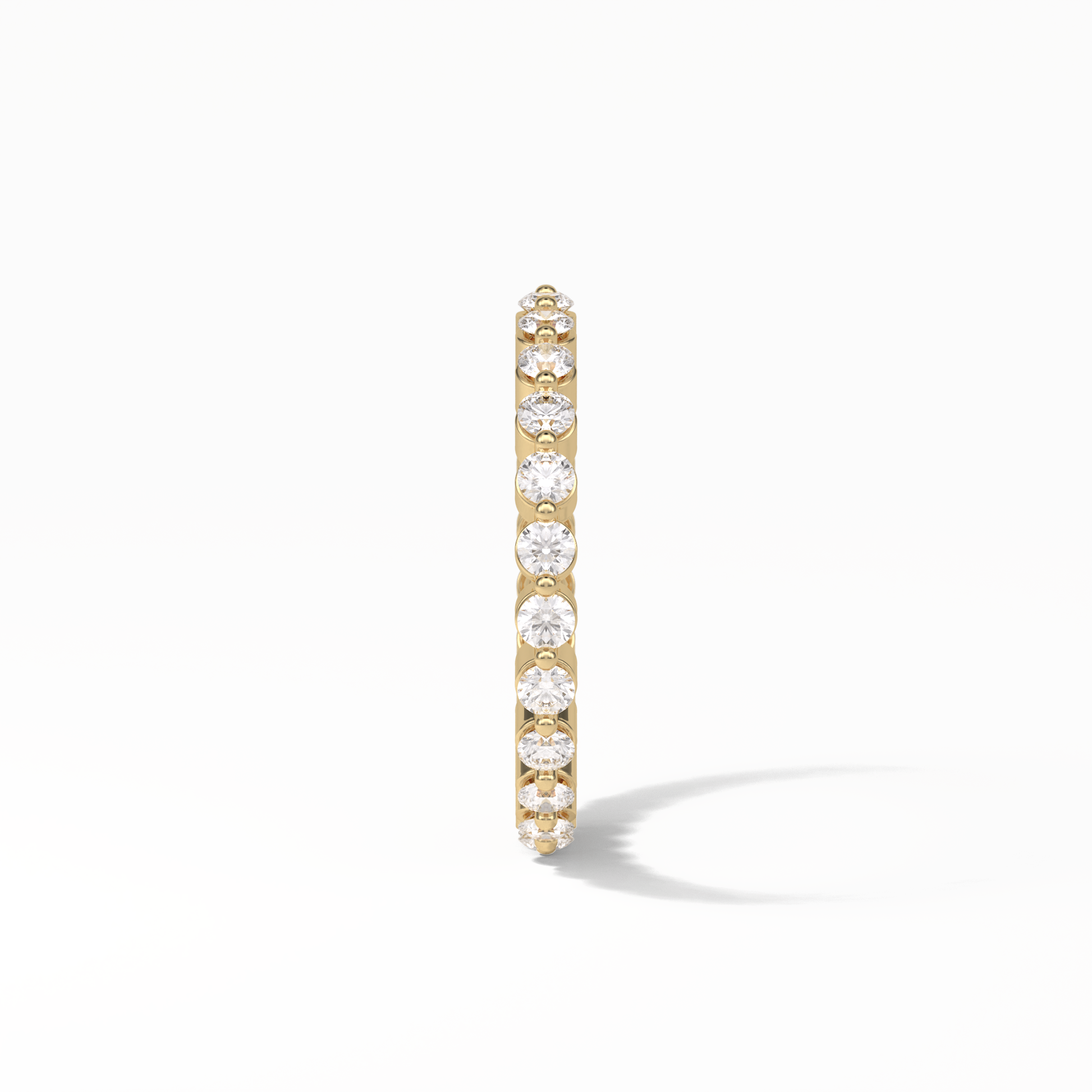 1.2 TCW Round Shaped Moissanite With Full Eternity Wedding Band 20