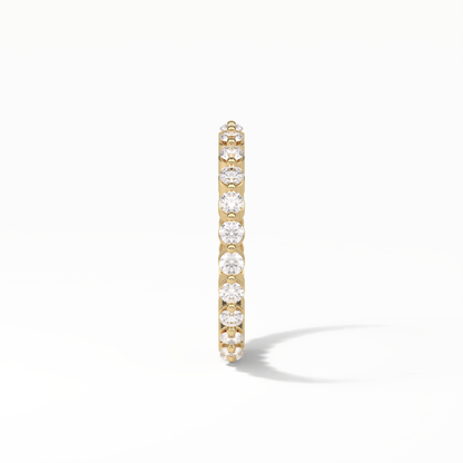 1.2 TCW Round Shaped Moissanite With Full Eternity Wedding Band 20