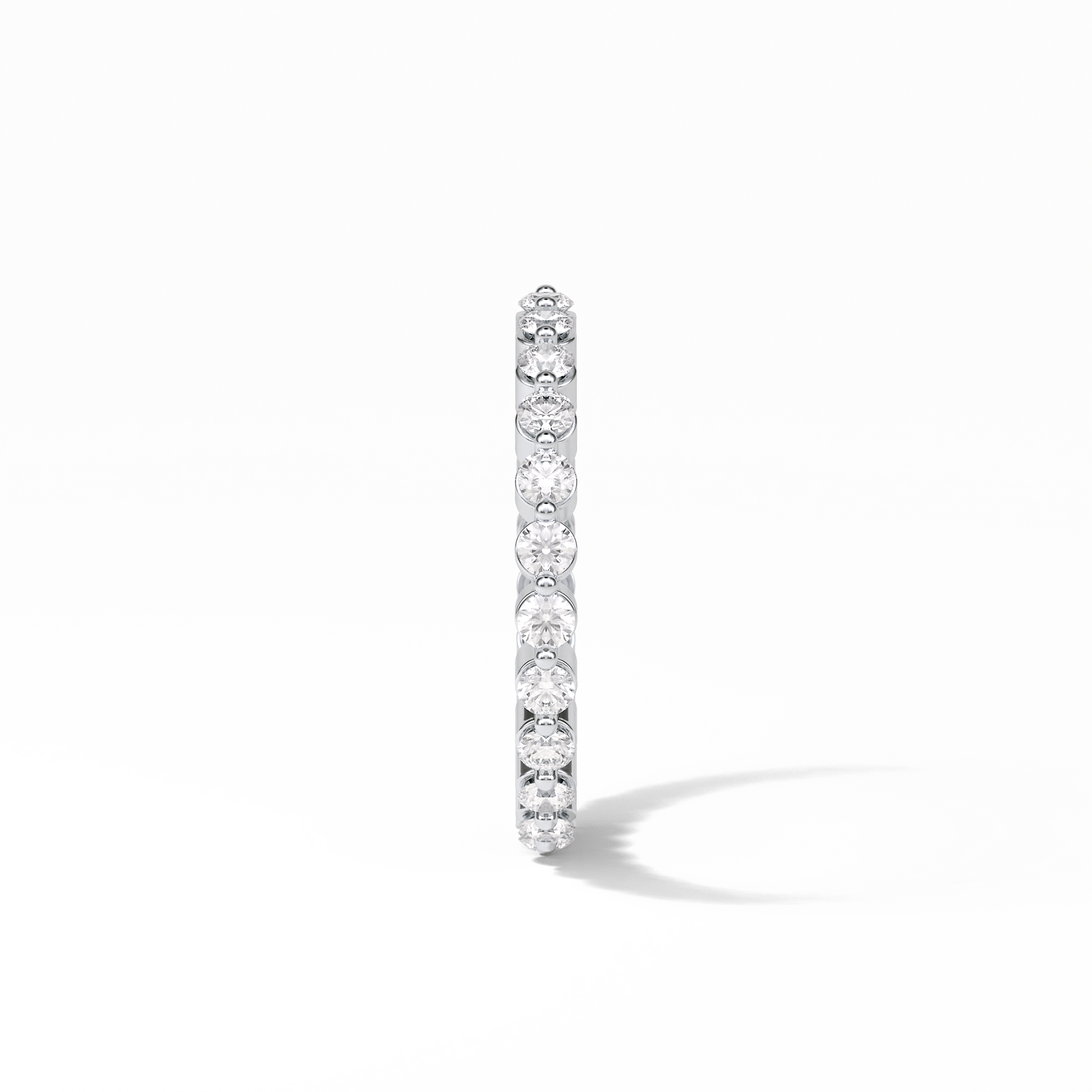 1.2 TCW Round Shaped Moissanite With Full Eternity Wedding Band 7