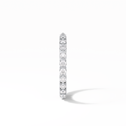 1.2 TCW Round Shaped Moissanite With Full Eternity Wedding Band 7