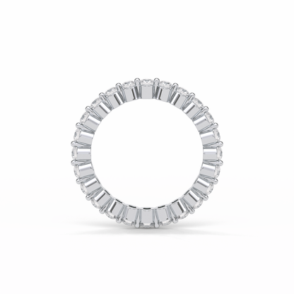 1.2 TCW Round Shaped Moissanite With Full Eternity Wedding Band 4