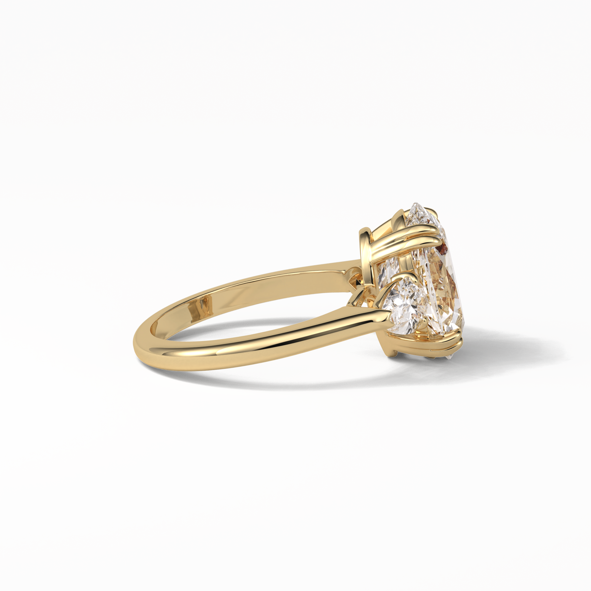 Oval Halo & Pave Lab Grown Diamond Engagement Ring