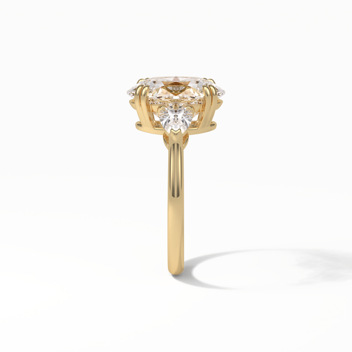 Oval Halo & Pave Lab Grown Diamond Engagement Ring