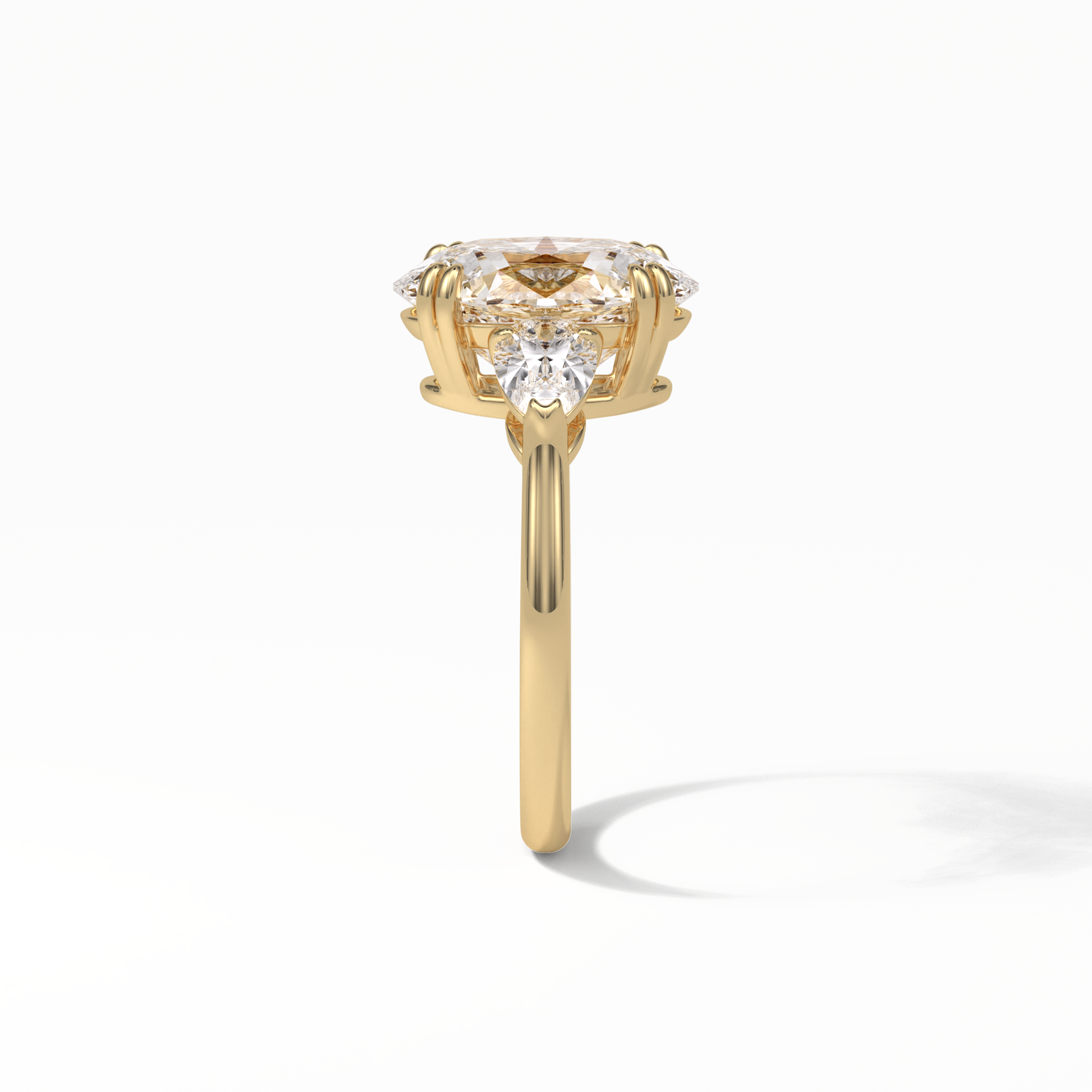 Oval Halo & Pave Lab Grown Diamond Engagement Ring