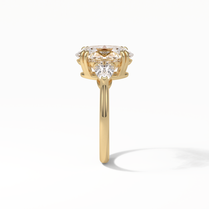 Oval Halo & Pave Lab Grown Diamond Engagement Ring