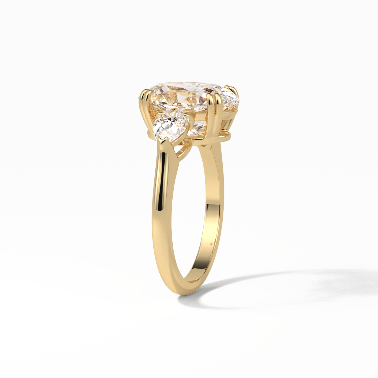 Oval Halo & Pave Lab Grown Diamond Engagement Ring