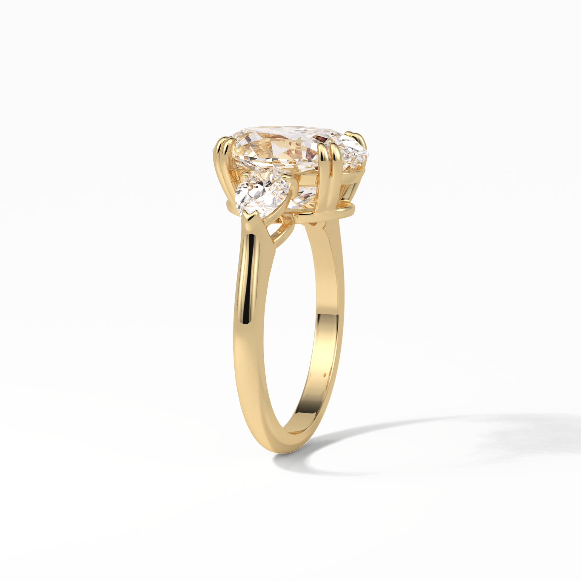 Oval Halo & Pave Lab Grown Diamond Engagement Ring