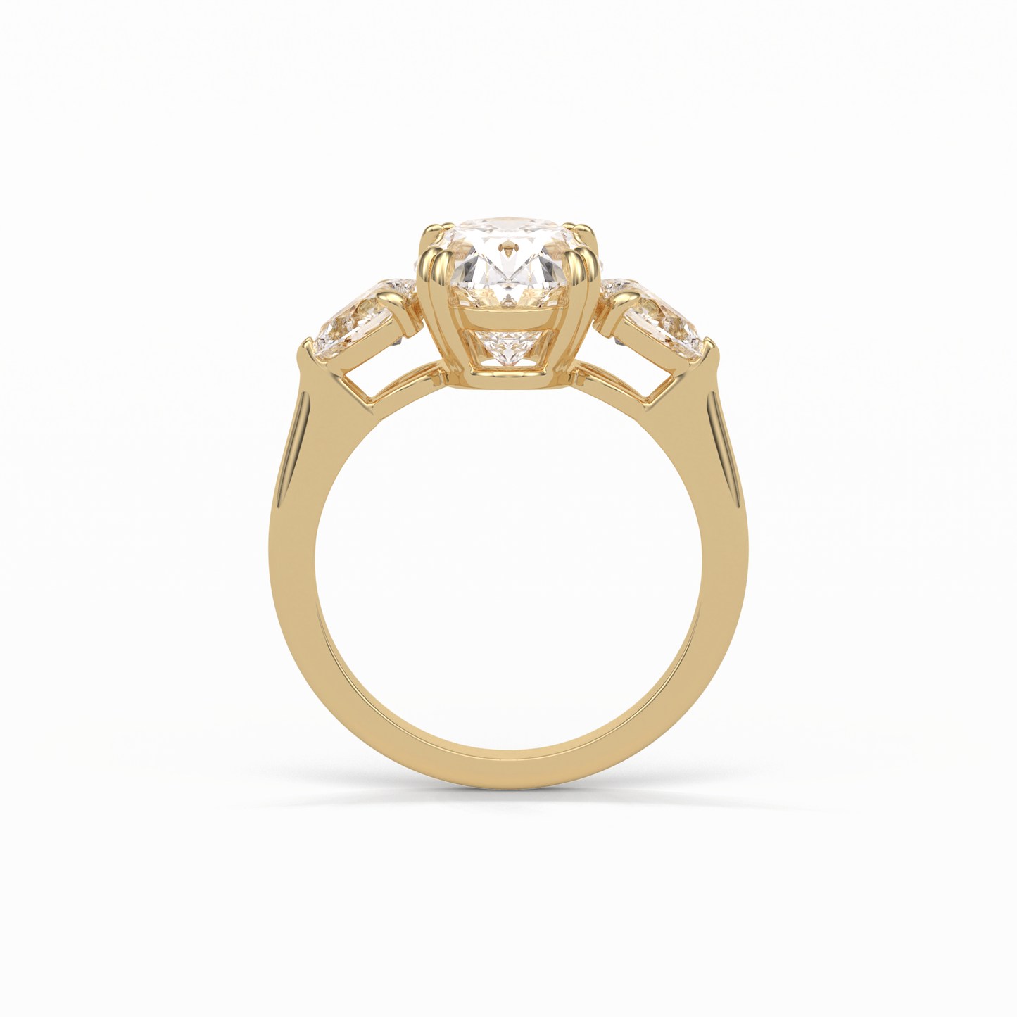 Oval Halo & Pave Lab Grown Diamond Engagement Ring
