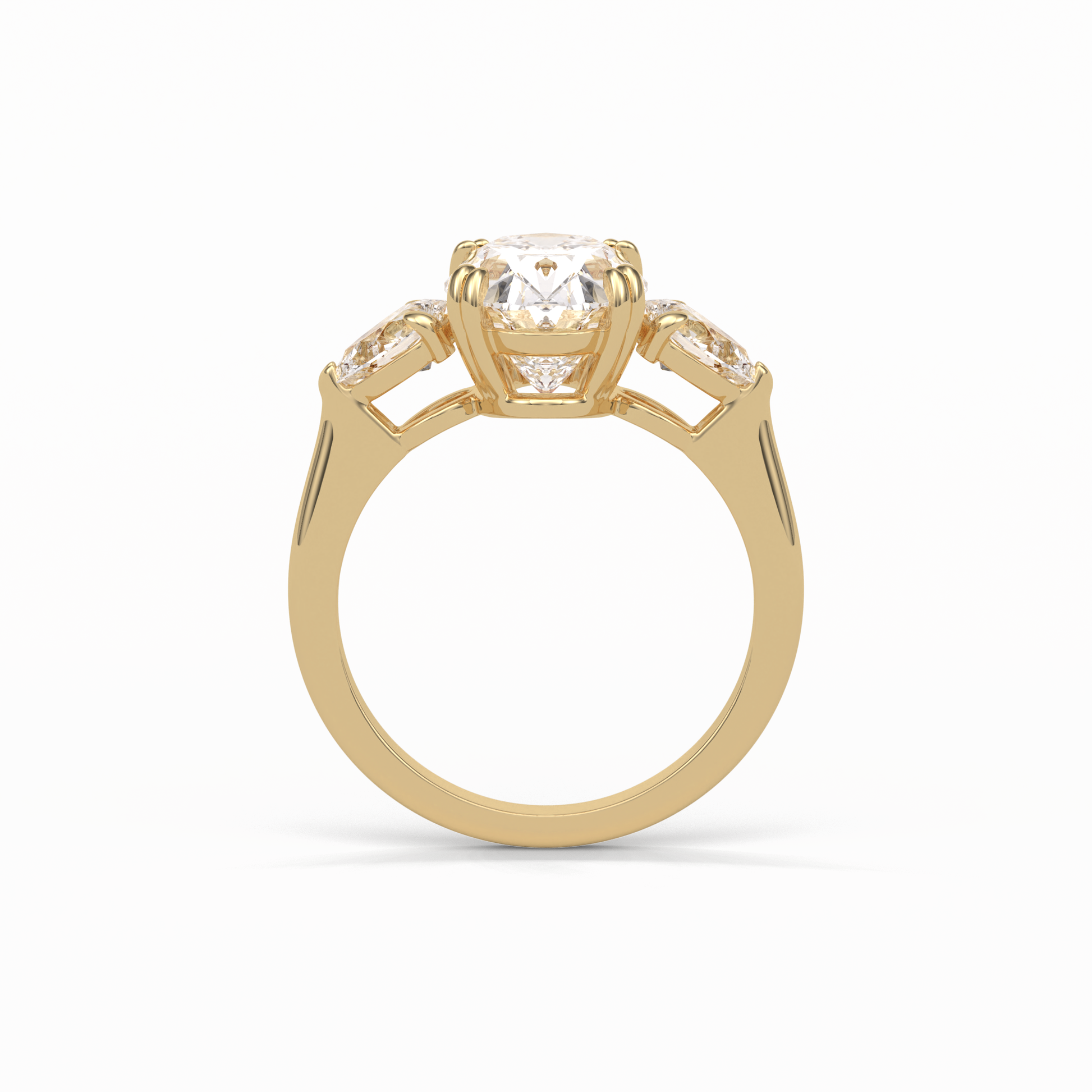 Oval Halo & Pave Lab Grown Diamond Engagement Ring