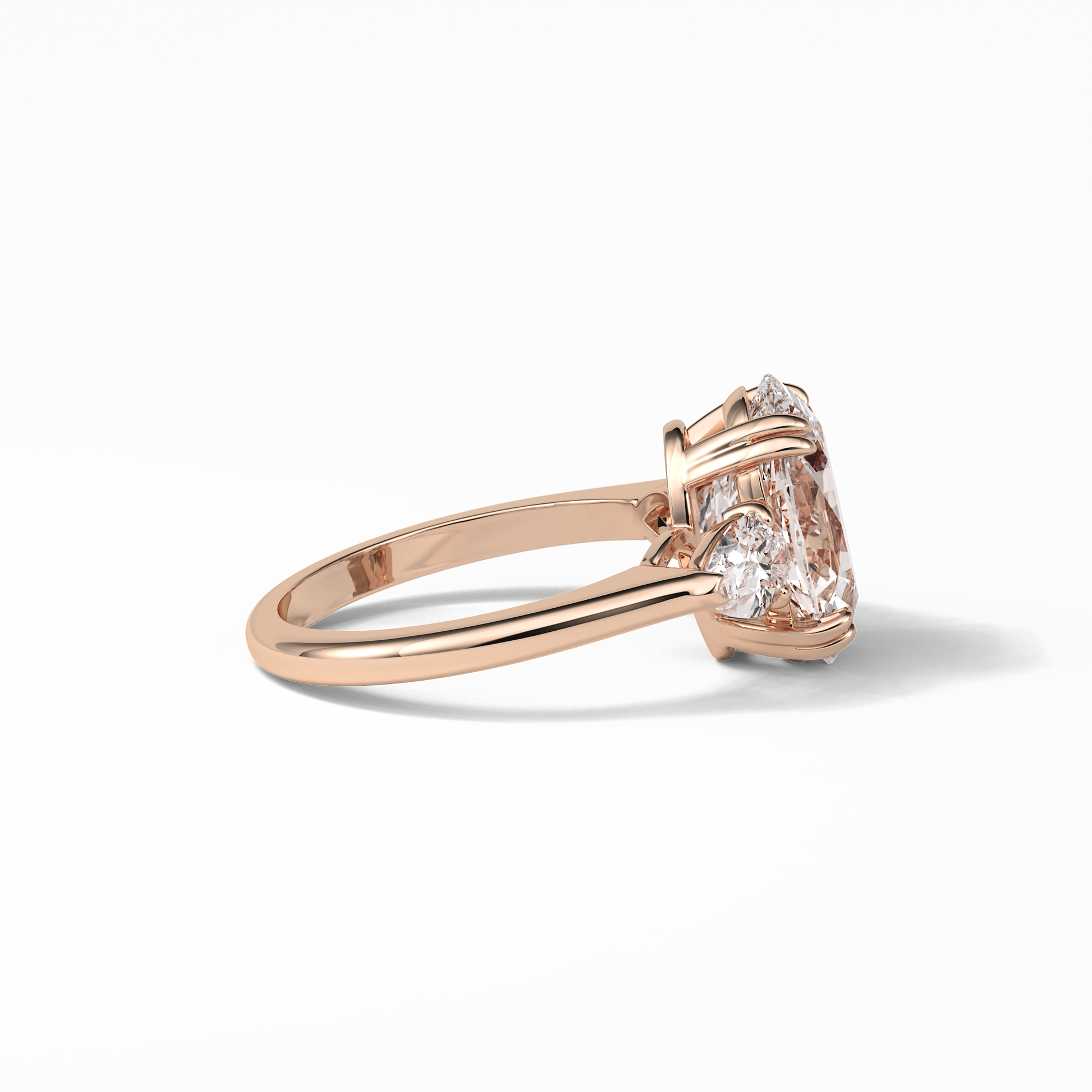 Oval Halo & Pave Lab Grown Diamond Engagement Ring