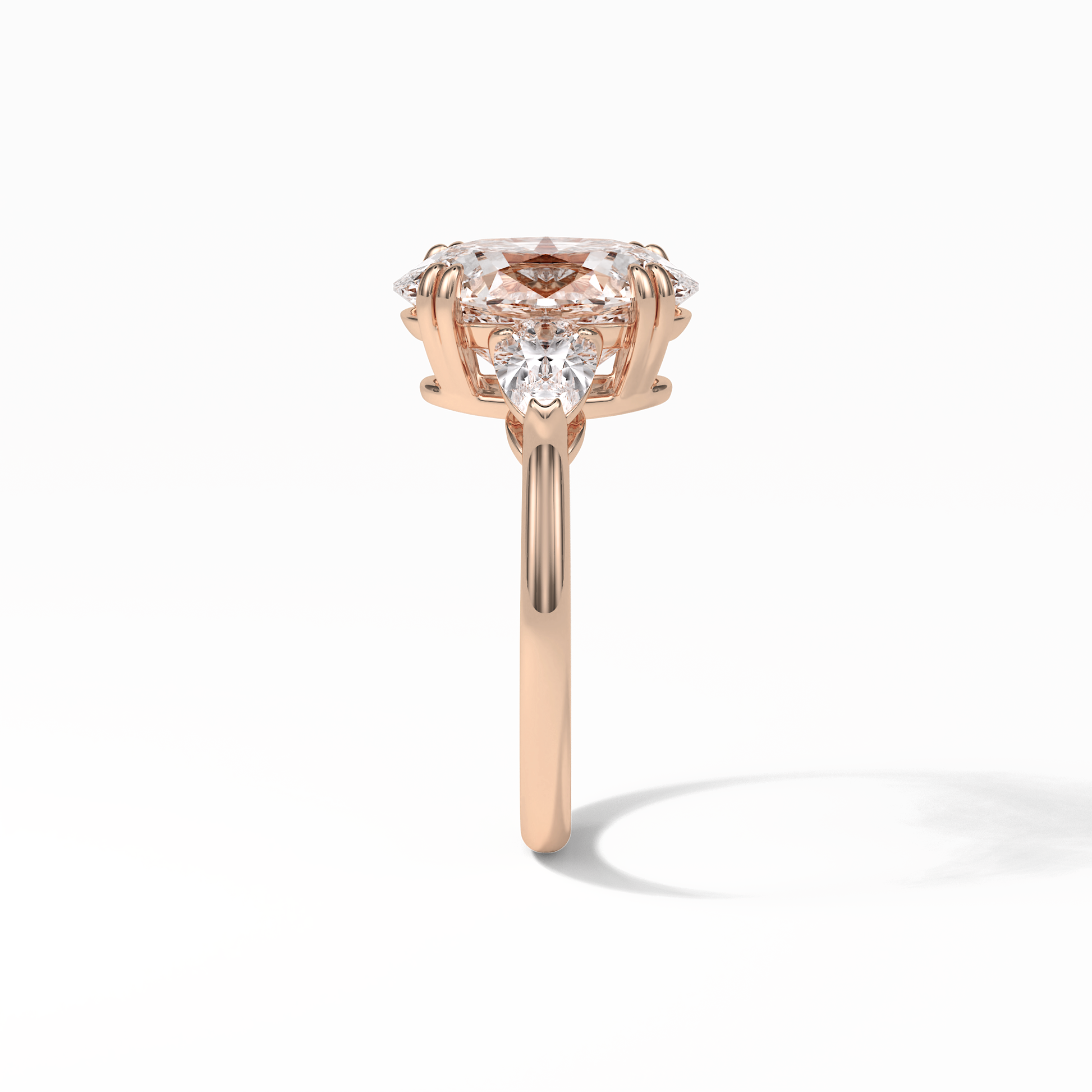Oval Halo & Pave Lab Grown Diamond Engagement Ring