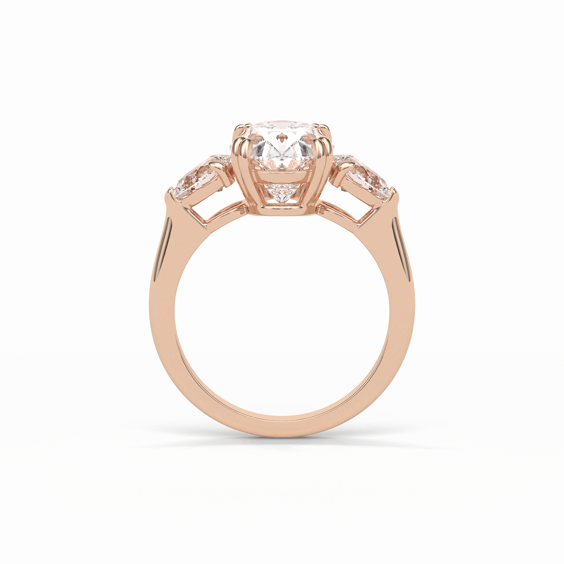 Oval Halo & Pave Lab Grown Diamond Engagement Ring