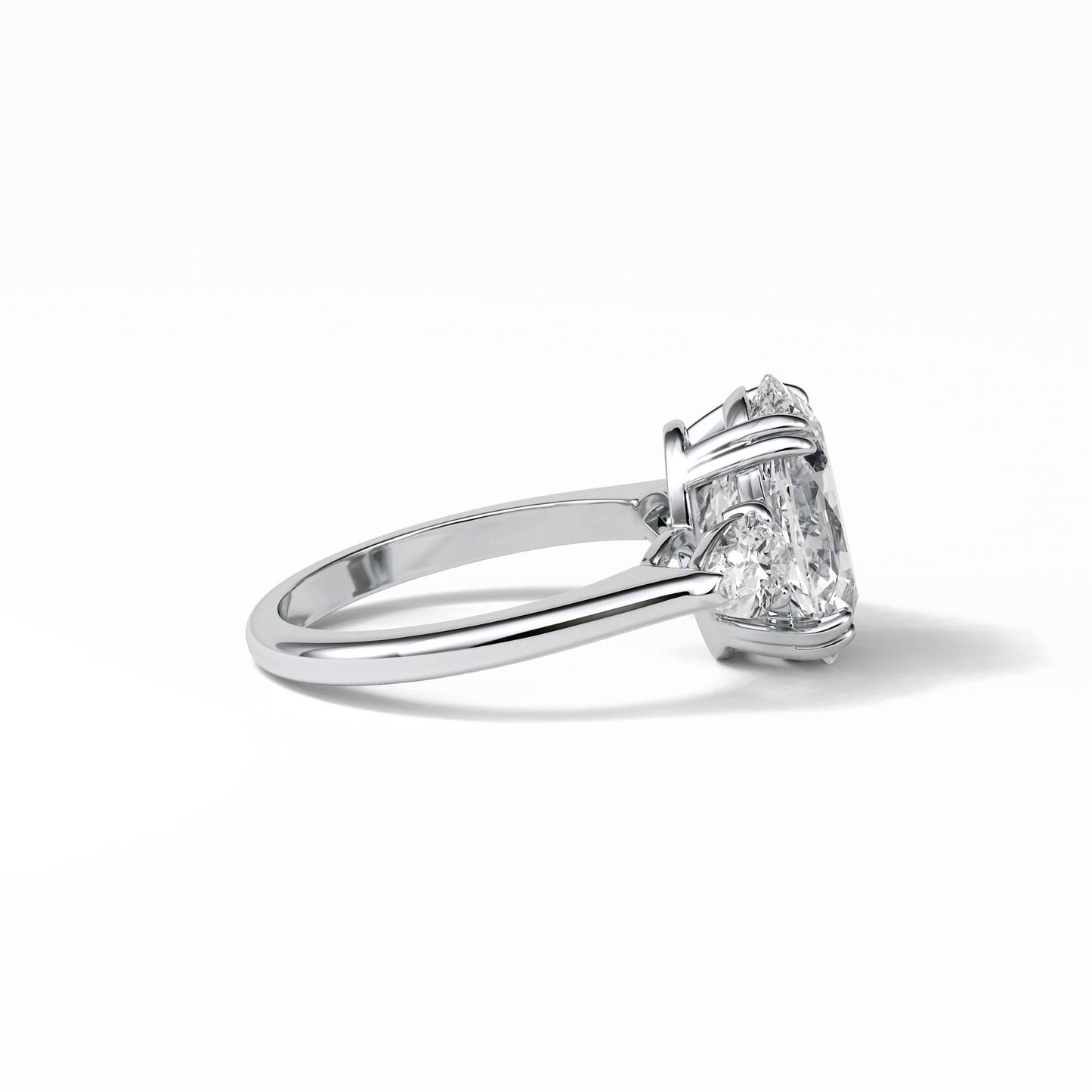 Oval Halo & Pave Lab Grown Diamond Engagement Ring