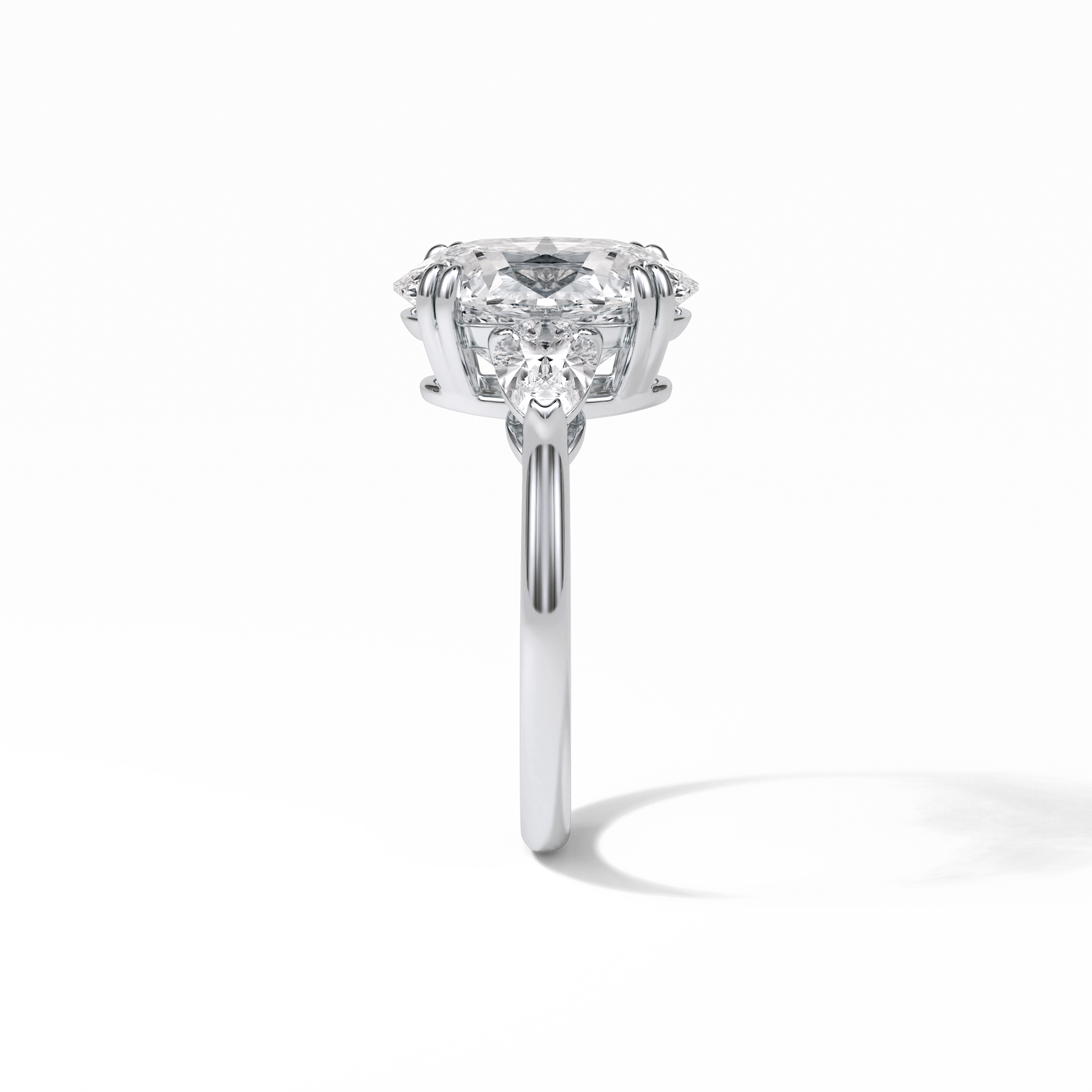 Oval Halo & Pave Lab Grown Diamond Engagement Ring